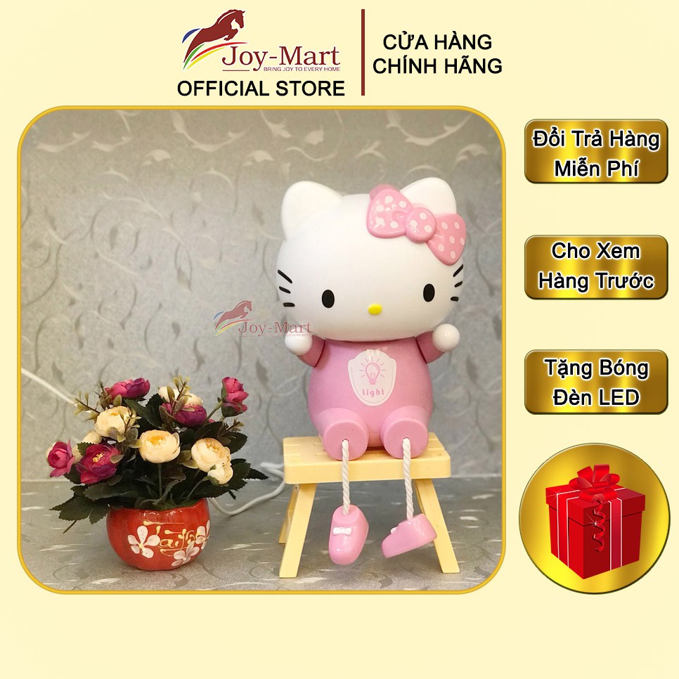 Đèn Bàn Phòng Ngủ Cho Bé ♥️JOYMART♥️ Đèn Ngủ Đầu Giường Hình Mèo Kitty LED Tiết Kiệm Điện MB6725/1