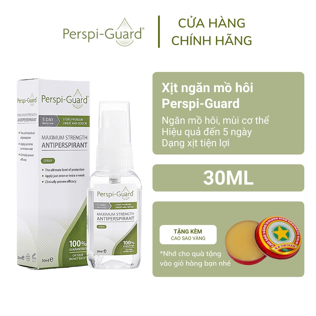 Xịt ngăn mồ hôi toàn thân PerspiGuard Maximum Strength Antiperspirant Spray 30ml