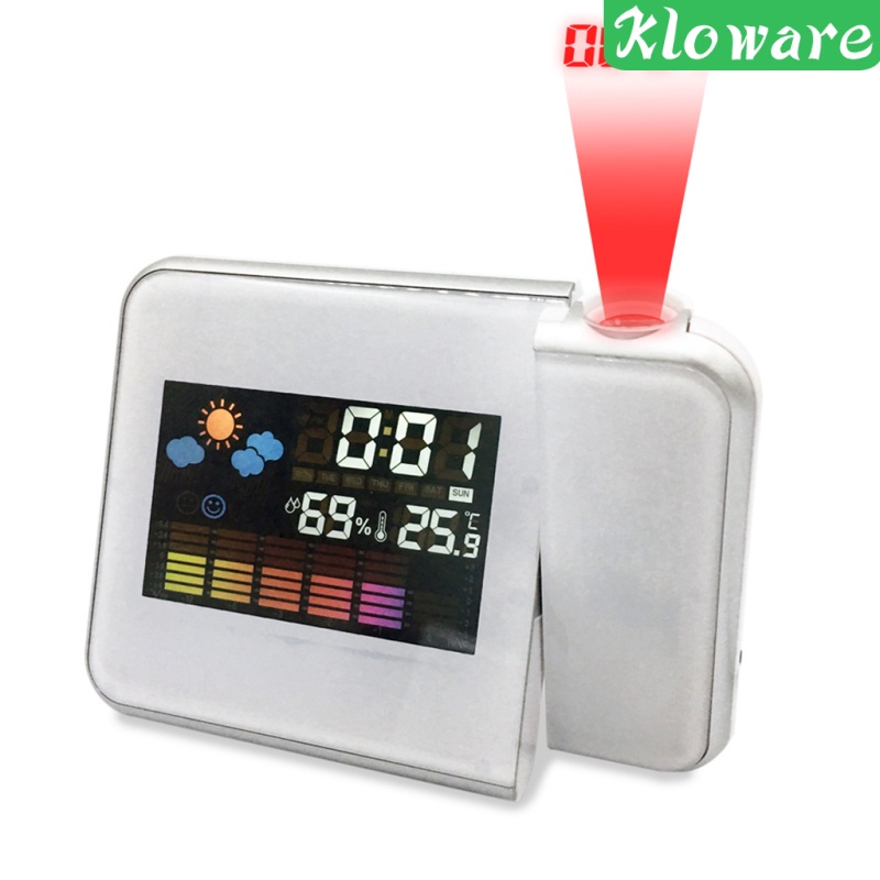 Máy Chiếu Đèn LED Hiển Thị Ngày Giờ Màu Đen Có Cổng Sạc USB