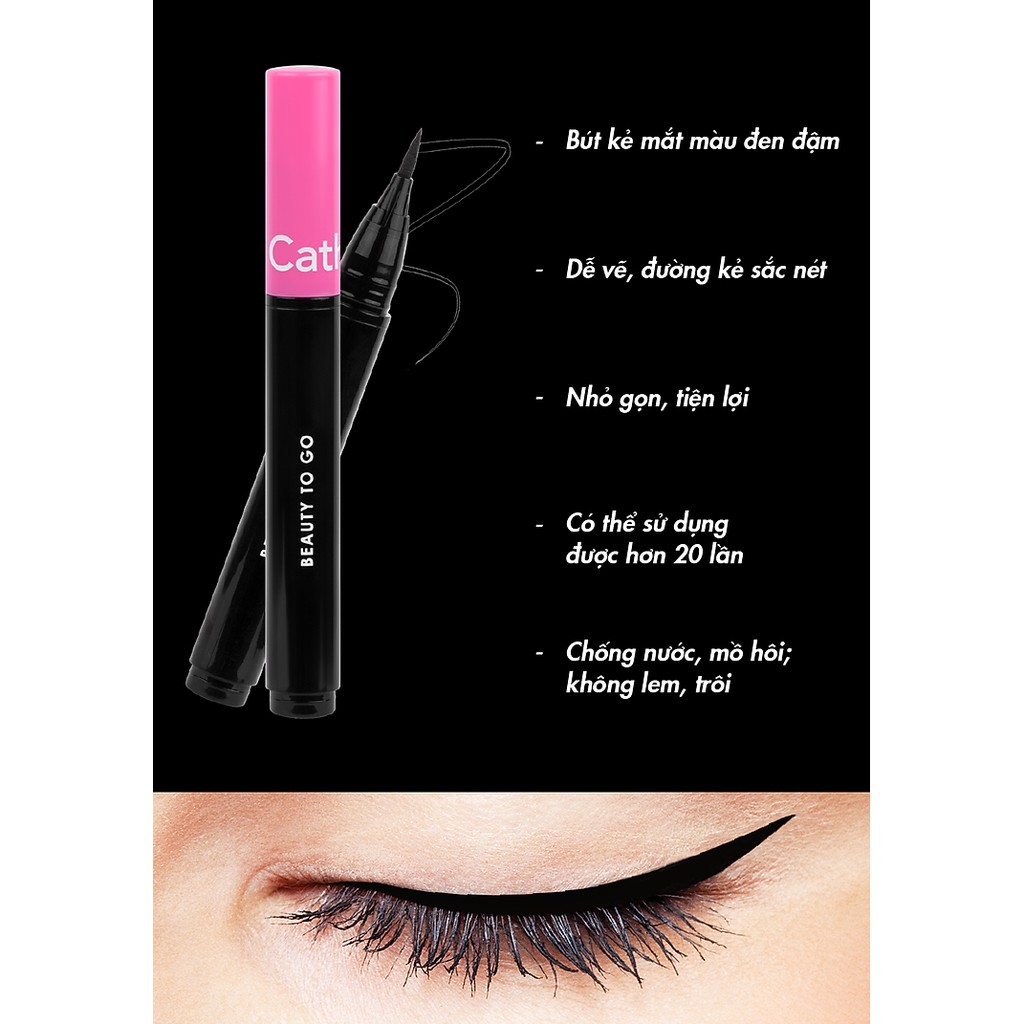 Bút kẻ mắt mini Cathy Doll Beauty To Go Jet Lag Easy Eye Liner 0.4ml