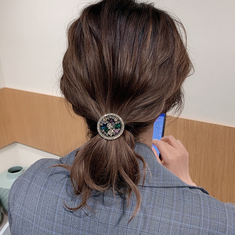 Dây Cột Tóc Đuôi Ngựa Dày Đính Hạt Pha Lê JP5