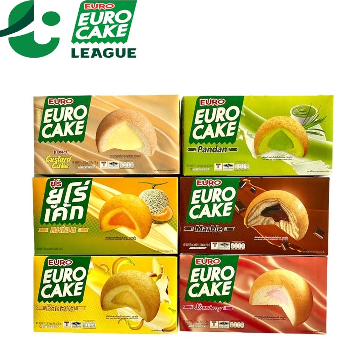 Bánh Trứng Euro Cake Thái Lan ( Hộp 12bánh x 204gr ) - Bánh Trứng Thái Lan Đủ Vị