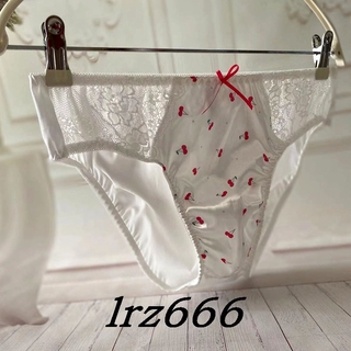 [lrz666] Quần Lót Nam Bằng Lụa Satin Giả Ren Thoáng Khí Gợi Cảm Màu Trắng/Đỏ Cherry Nhật Bản Độc Đáo