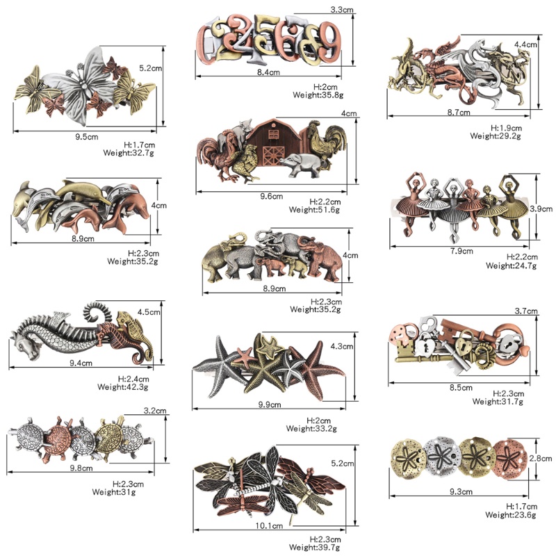 Kẹp Tóc Nhiều Kiểu Dáng Phong Cách Gothic