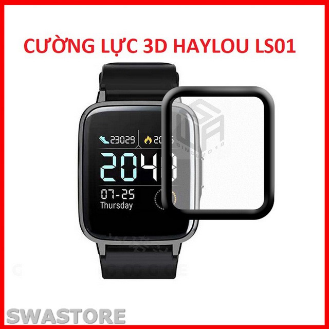Cường lực 3D đồng hồ Haylou LS01 loại dẻo 6H full màn hình, tặng kit vệ sinh màn hình SWASTORE