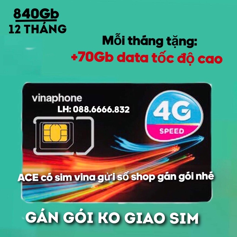 SIM VINA VÀO MẠNG 12 THÁNG KHÔNG NẠP TIỀN ( 60gb-180Gb-360gb- 840Gb)