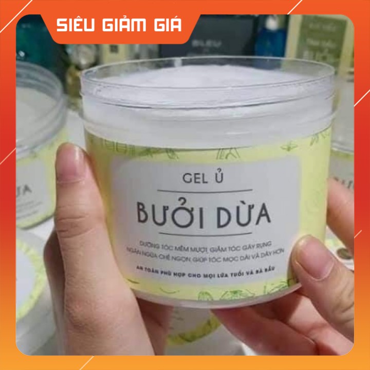 Gel Ủ Tóc Bưởi Dừa 500ml , Mềm Mượt Ngăn Dụng Và Kích Mọc Tóc [CHÍNH - HÃNG]