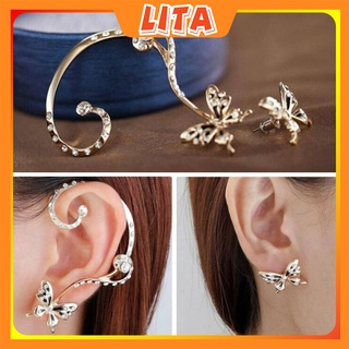 Bông tai đính đá kiểu dáng đáng yêu thích hợp đi dạo phong cách thanh lịch - [LiTa Stores]