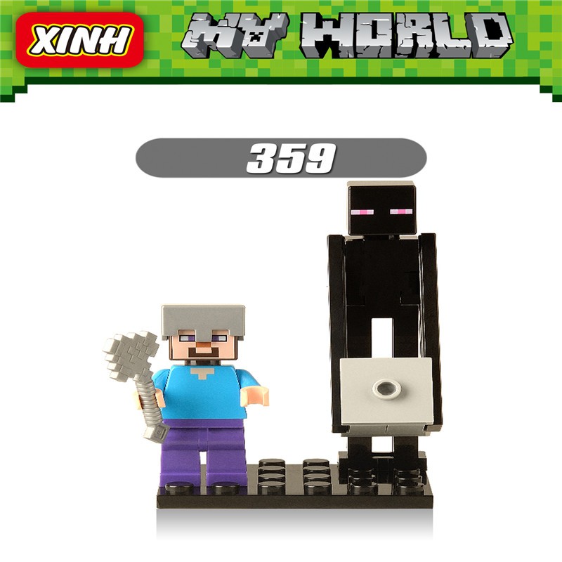 Bộ 2 mô hình nhân vật Game Minecraft