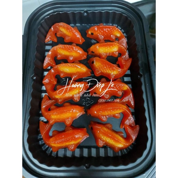 Vỉ nhựa làm rau câu hình cá chép, cá koi vỉ 9 con
