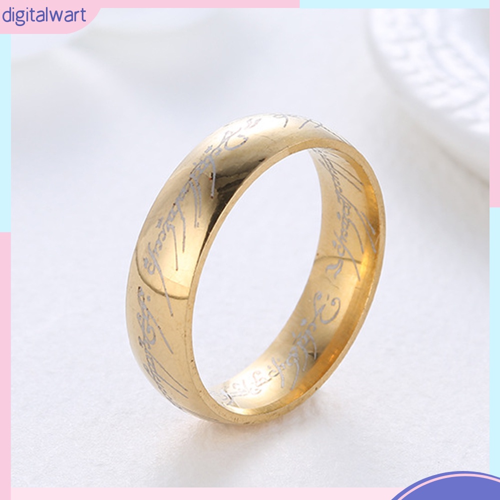 Nhẫn Thép Không Gỉ Bản Rộng 6mm Khắc Chữ Thời Trang Dành Cho Các Cặp Đôi