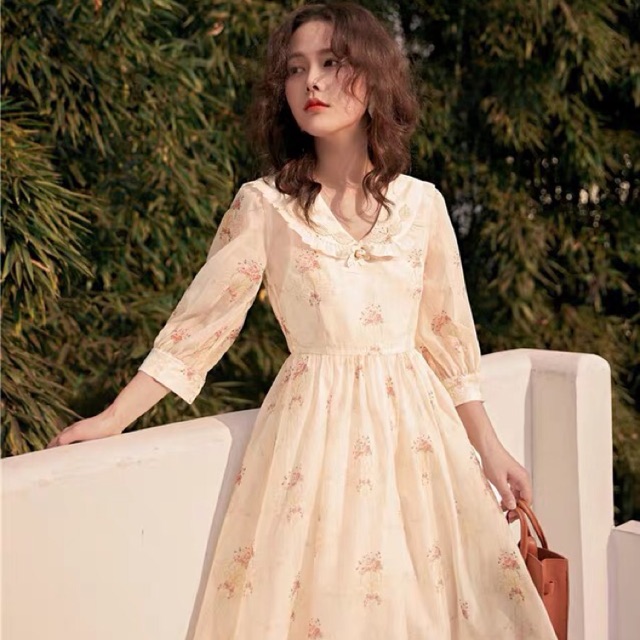 [SẴN SIZE L] VÁY VINTAGE HOA NHÍ (KÈM ẢNH THẬT)