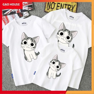 [HOT] Áo Phông Gia Đinh Đồng Phục Gia Đình In Hình Mèo Cute Cực Hot