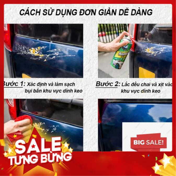 Bình dung dịch chai xịt tẩy keo dán băng dính đa năng Sticker Remover rửa sạch vết KEO 3m decal nhựa đường