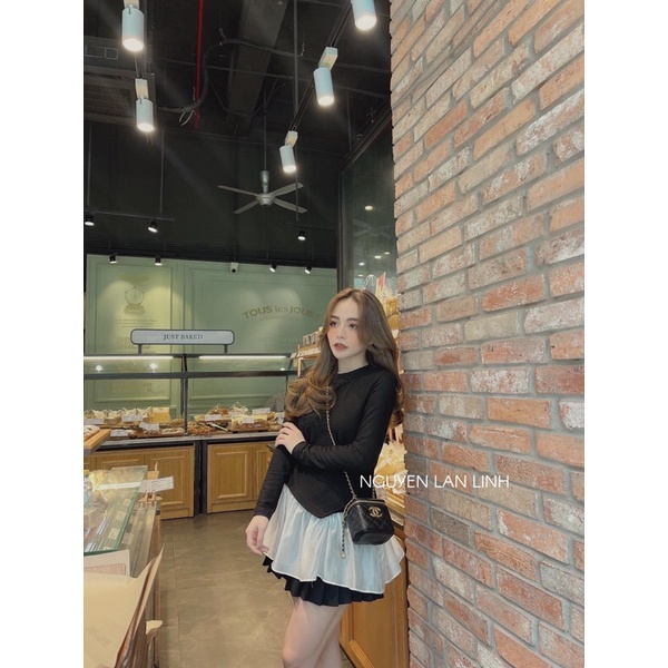 Áo babydoll pha tơFreeshipkèm video ảnh thật