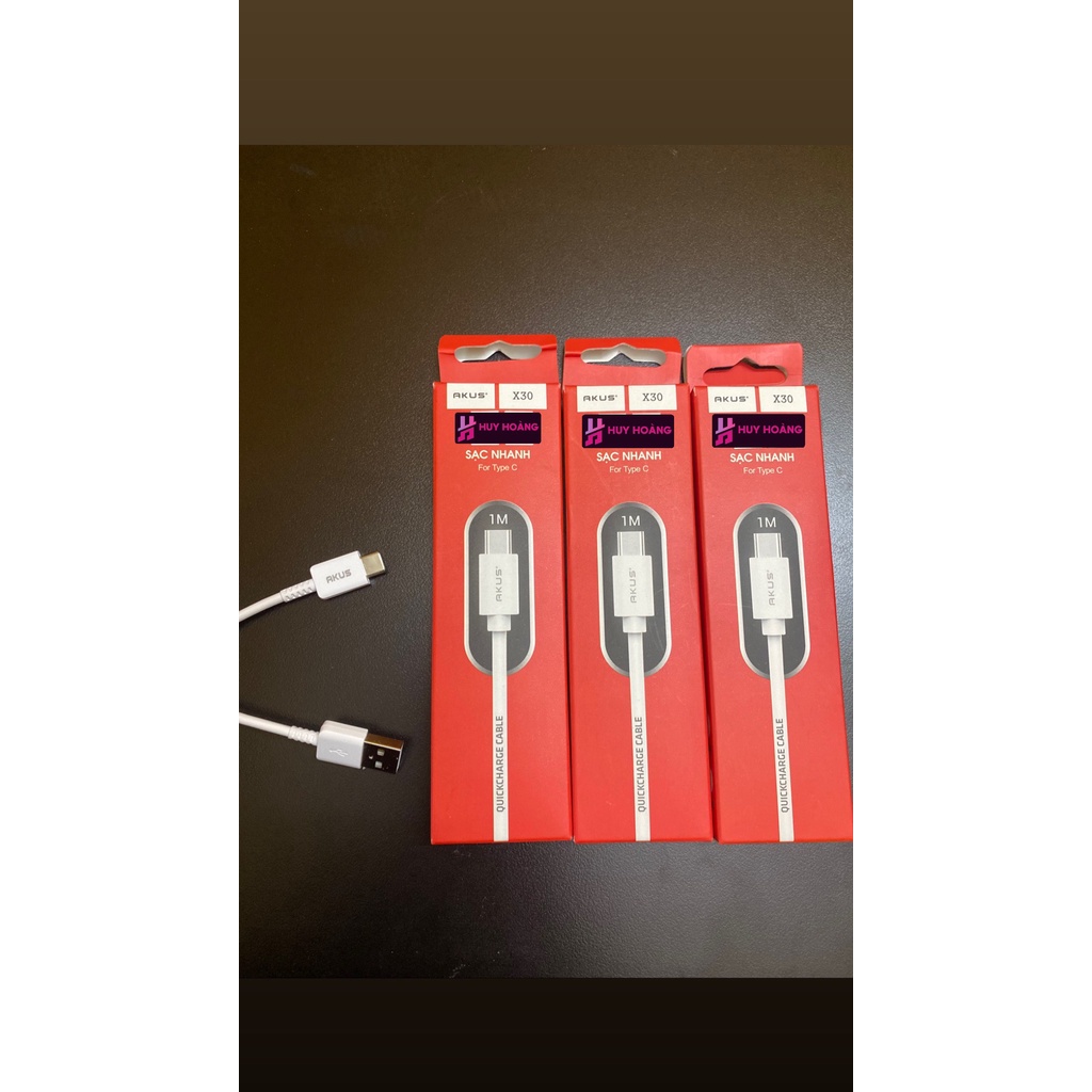 Dây sạc nhanh TYPE C Akus X30