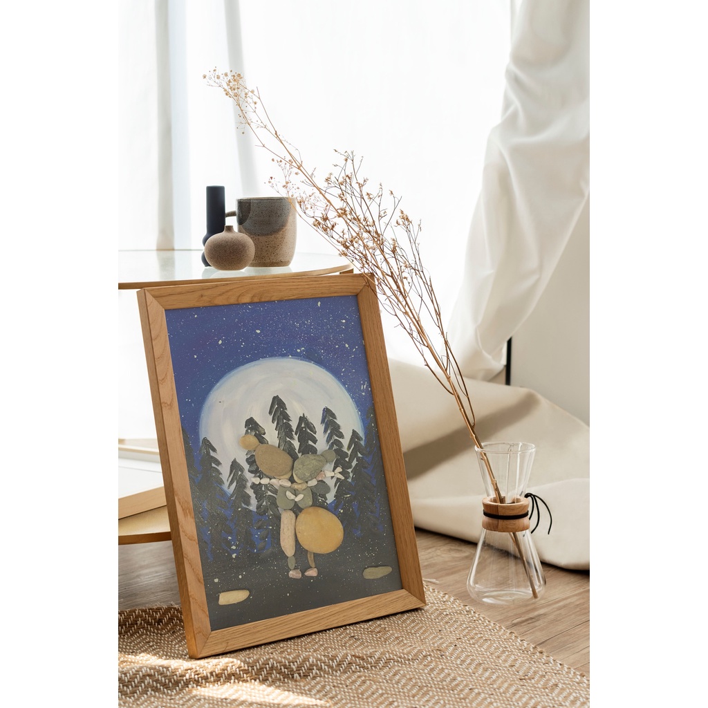 Tranh treo tường trang trí CHIGI ART handmade quà tặng ý nghĩa từ sỏi