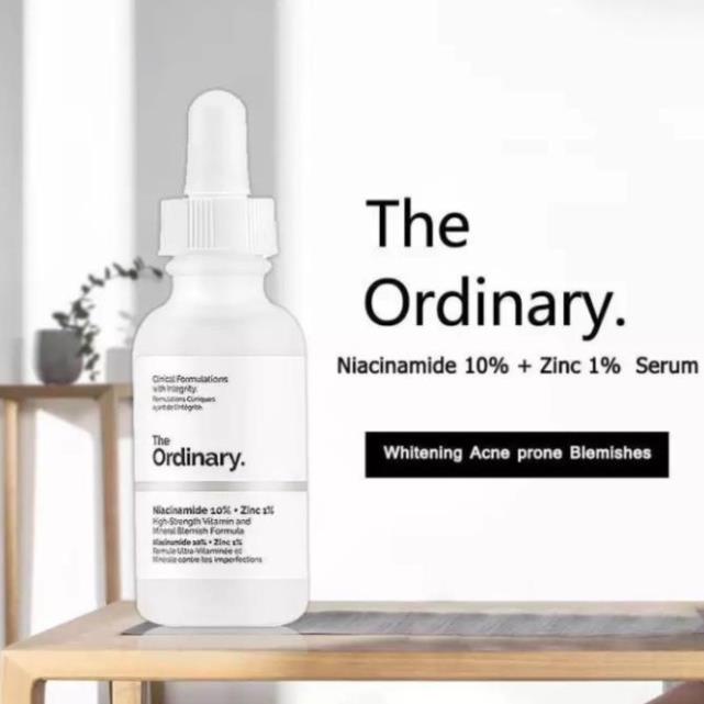 Tinh chất Serum The Ordinary Niacinamide 10% + Zinc 1% giảm mụn, thu nhỏ lỗ chân lông