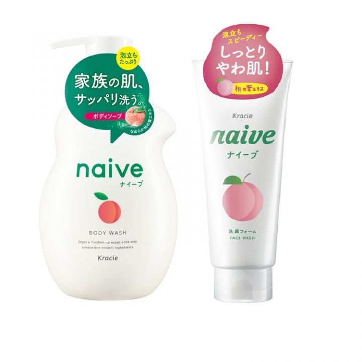 Sữa tắm Naive Kracie Body Soap chiết xuất lá đào cho làn da tươi mới và mịn màng 530ml chính hãng Nhật Bản