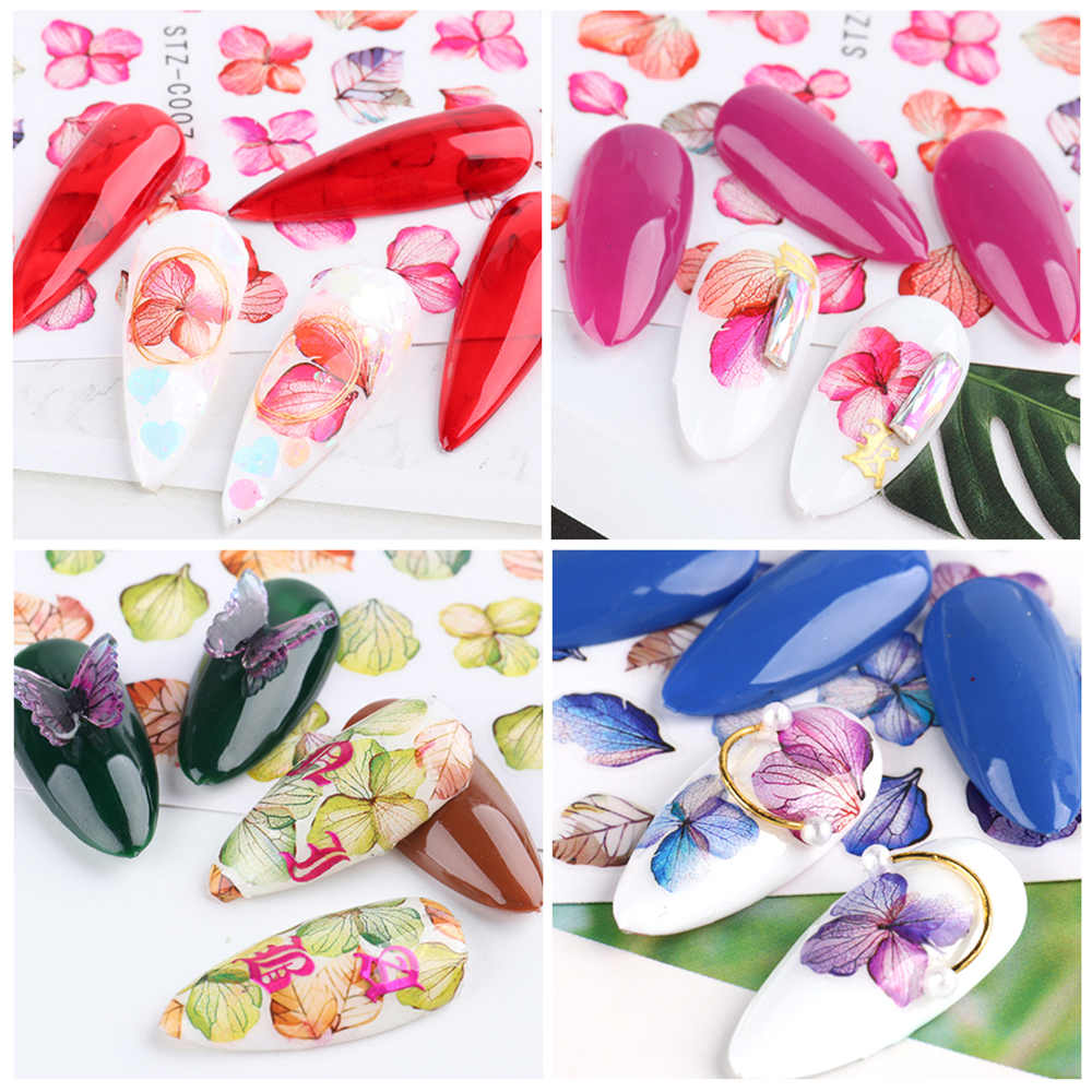 Miếng Dán Hình Trang Trí Móng Họa Tiết Hoa Lá 3d Xinh Xắn Cho Nữ