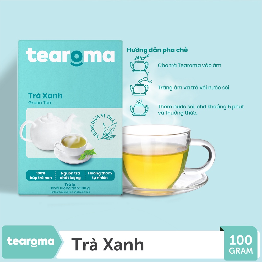 Tearoma Trà Xanh - Hộp 100g