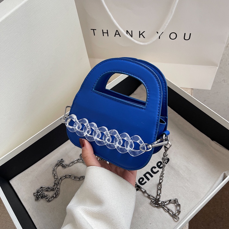 Túi Đeo Chéo Nhỏ Đơn Giản Phối Dây Xích NB00024 Thời Trang Cho Nữ