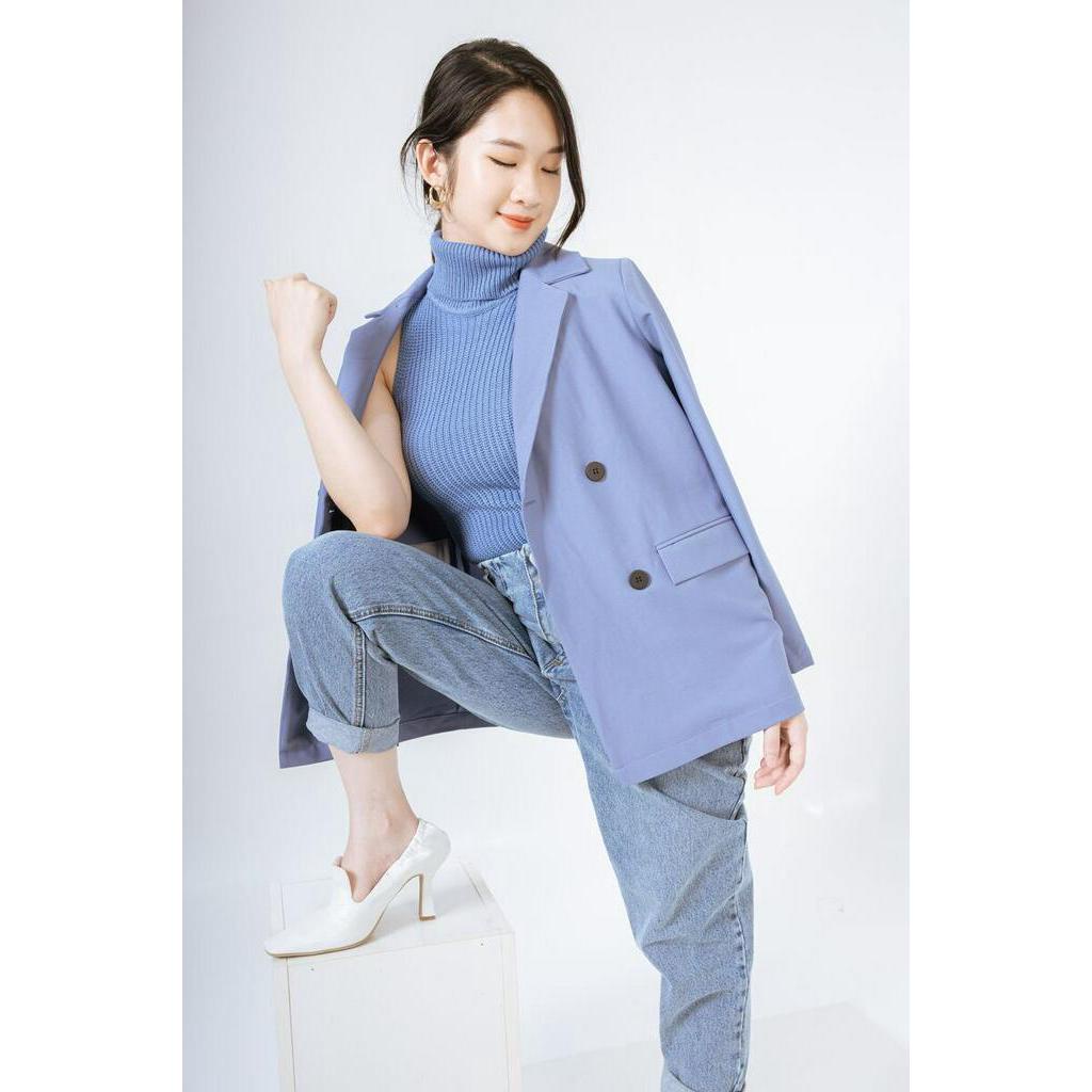 Áo Blazer Nữ 𝐂𝐂𝐇𝐀𝐓 2 Lớp Kèm Nắp Túi Trước Dáng Suông Phong Cách Trẻ Trung Thanh Lịch 10EDS0008ST | BigBuy360 - bigbuy360.vn