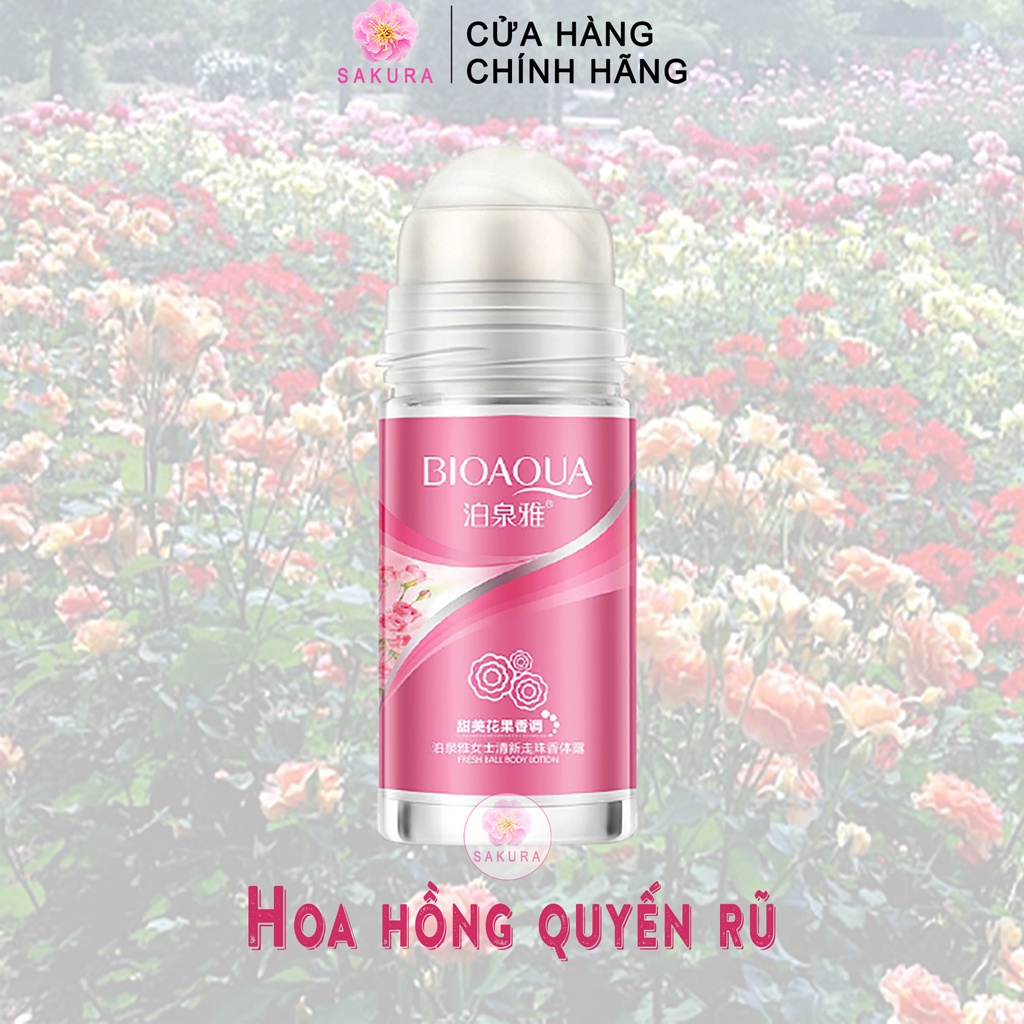 Lăn nách nam nữ BIOAQUA lưu hương lâu dài khử mùi hôi nội địa trung SAKURA 50ml