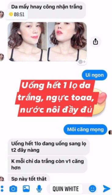 Viên uống trắng da Quin White+ - Cân bằng nội tiết tố nữ - Mờ nám, tăng vòng 1, ngừa khô hạn, chống lão hoá | BigBuy360 - bigbuy360.vn