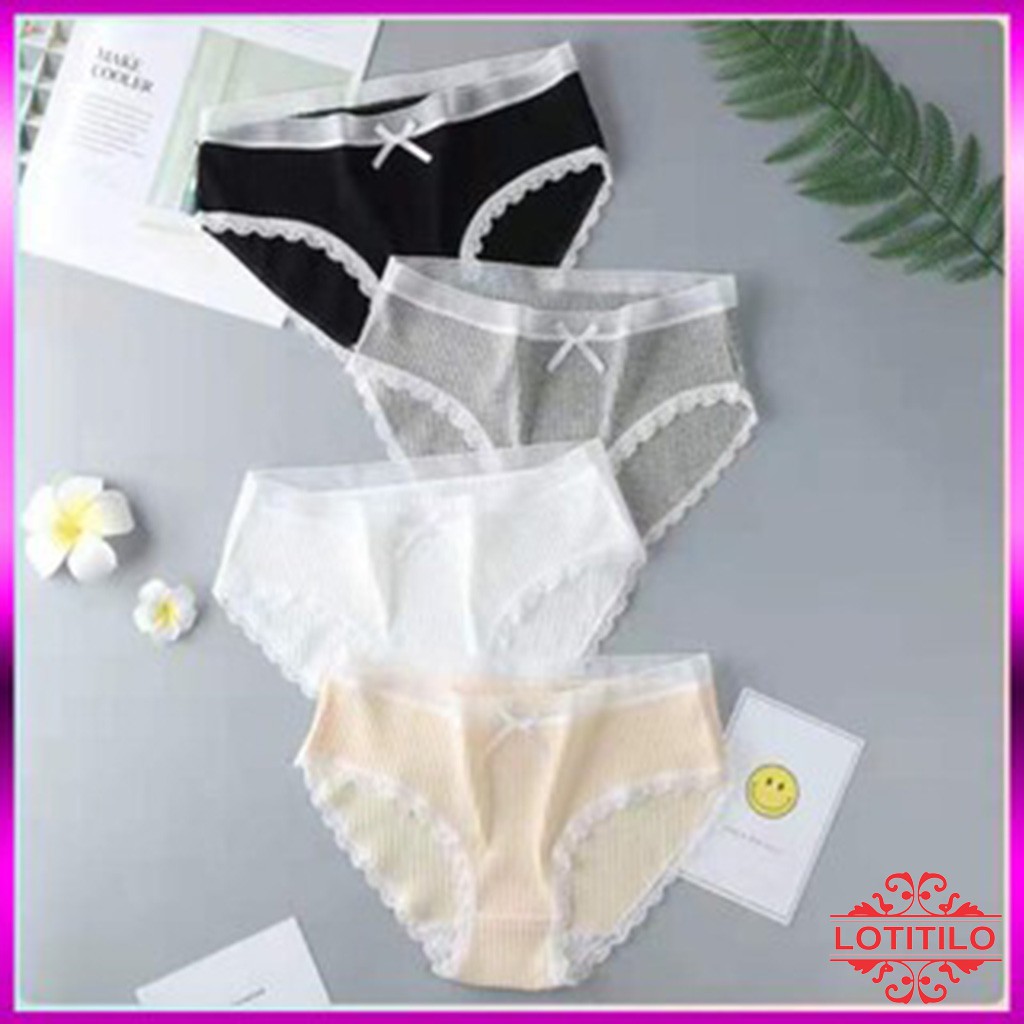 QUẦN LÓT ĐẸP, MẪU MỚI QUẦN GÂN TĂM KHÁNG KHUẨN CẠP LỨOI VIỀN REN PHỐI NƠ XINH