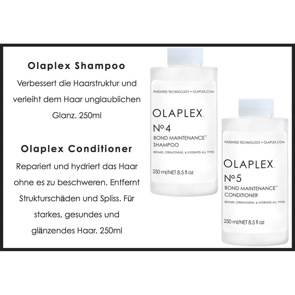 🇺🇸Olaplex🇺🇸 Dầu gội xả hàn gắn liên kết lưu huỳnh Olaplex 250mlx2