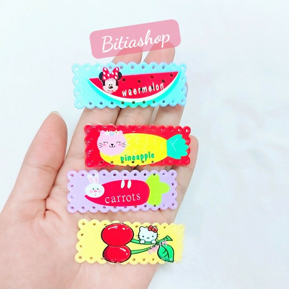 1 KẸP TÓC MÁI CHỮ NHẬT HOẠT HÌNH DỄ THƯƠNG