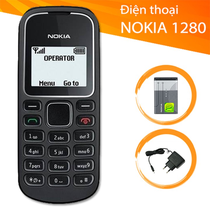 [Bảo hành 12 tháng] Điện thoại 1280 và 110i huyền thoại Tặng kèm pin + Sạc