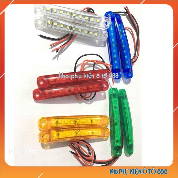 2 Đèn Led RGB 9 Mắt Siêu Sáng 10 Cm Tiện Lợi Thắp Sáng Trang Trí