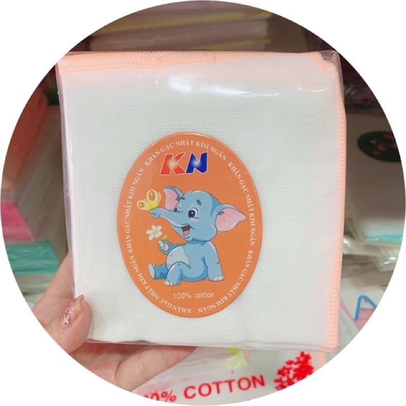 Khăn sữa xô xuất nhật 4 lớp Kim Ngân 25.25cm
