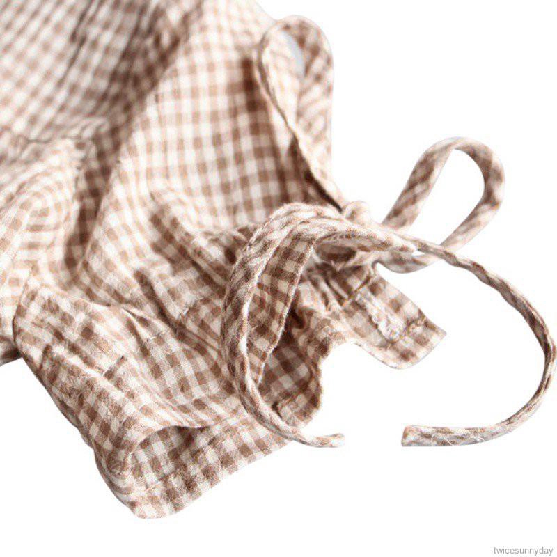 Đầm Cotton Ngắn Tay Cổ Tròn Đáng Yêu Cho Bé Gái