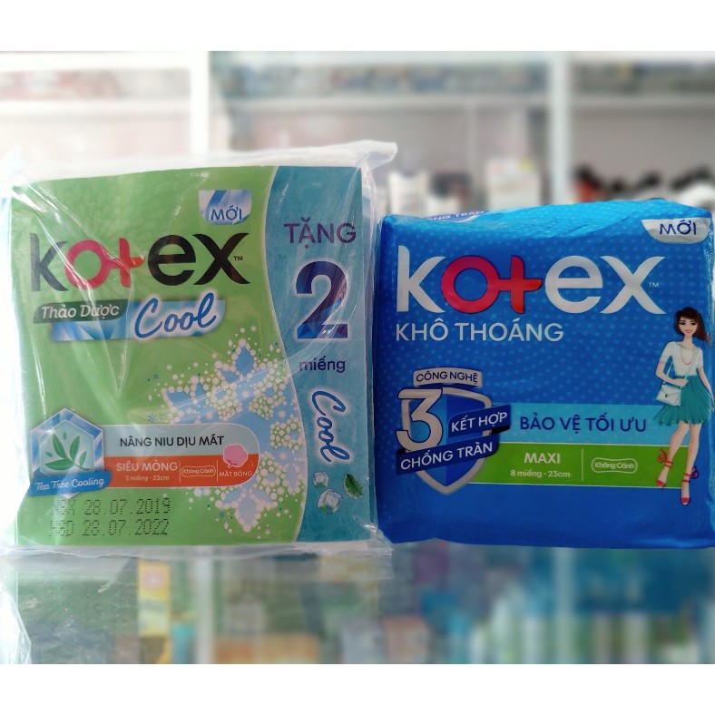 Băng Vệ Sinh Kotex siêu mỏng Khô Thoáng 23cm 8 miếng