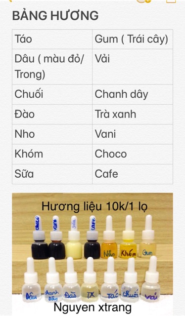 50g Hương Liệu Nguyên Liệu Làm Slime Sỉ