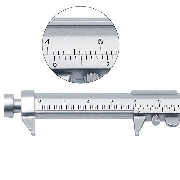 Bút Bi Hình Thước Kẹp Cơ Khí 10cm mực  xanh tiện dụng