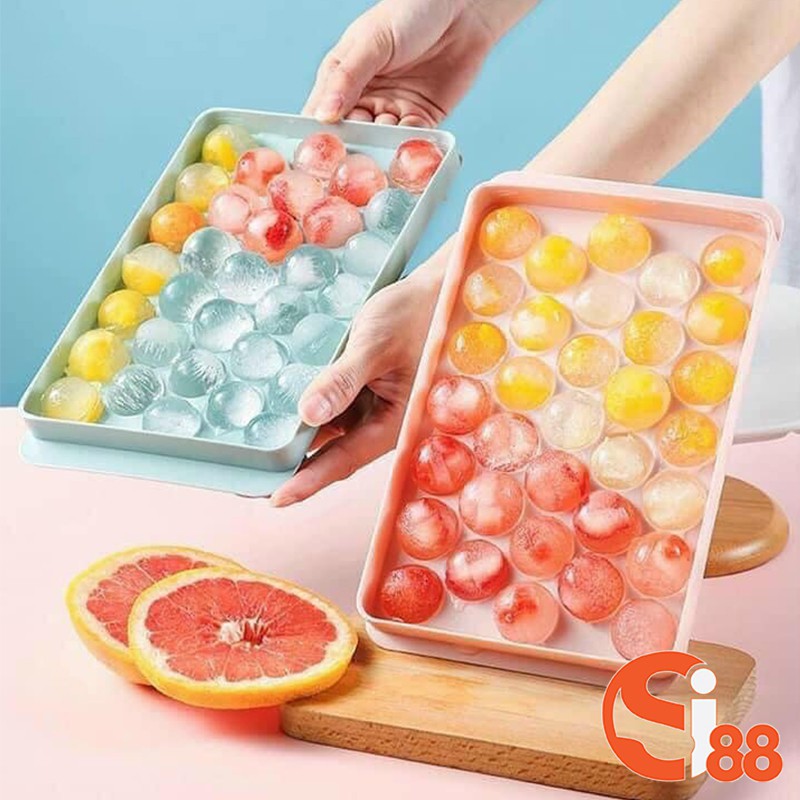 Khuôn thạch rau câu bi tròn hàng Việt Nam, khuôn thạch bi, khuôn rau câu, khay đá GD311