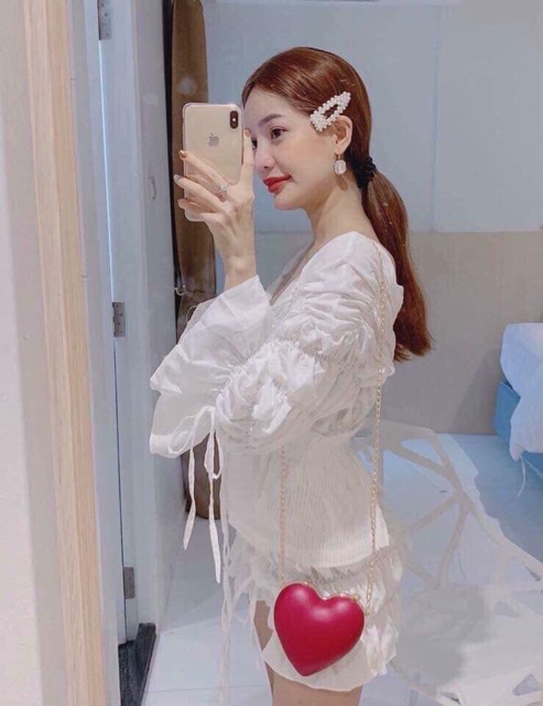 SET 4 KẸP TÓC MÁI SIÊU XINH GIẢ NGỌC TRAI HÀN QUỐC