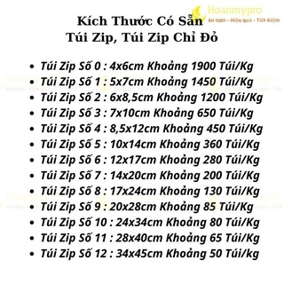 1kg túi zip chỉ đỏ