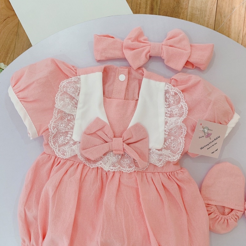 Body bé gái hồng nơ 𝑻𝑨̣̆𝑵𝑮 𝑲𝑬̀𝑴 𝑻𝑼𝑹𝑩𝑨𝑵 SU SHOP -mặc sinh Nhật- thôi nôi quà tặng