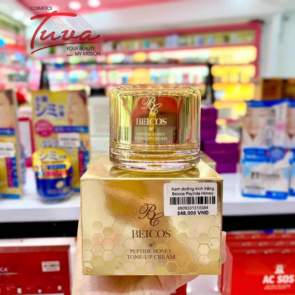 Kem Dưỡng Kích Trắng Beicos Peptide Honey Tone Up Cream