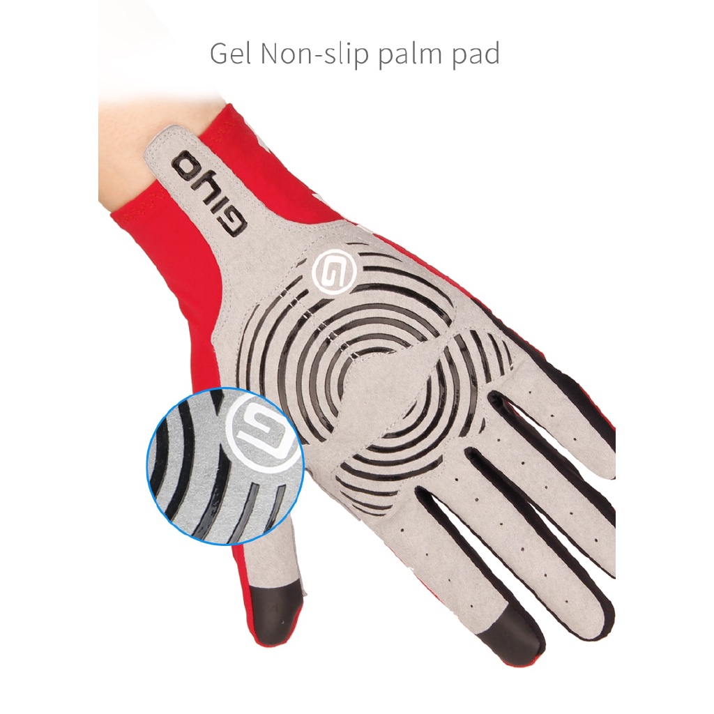 GIYO Găng Tay Đạp Xe Chống Trượt Có Thể Chạm Màn Hình Cảm Ứng 5 Màu Sắc