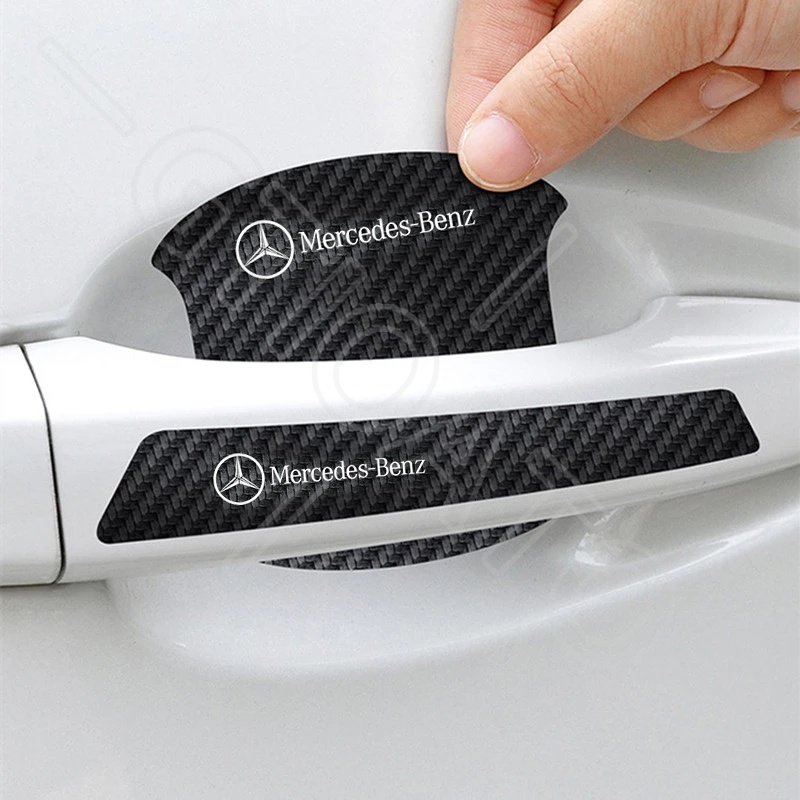 GTIOATO Bộ Bảo Vệ Tay Nắm Cửa ô Tô Sợi Carbon Bộ Bảo Vệ Bát Cửa Gương Hậu Xe HơI MiếNg DáN ChốNg XưỚC Phụ KiệN Ô Tô Cho Mercedes Benz W204 G63 GLC C200 W205 C300 AMG GLC300 E300 W213 W212