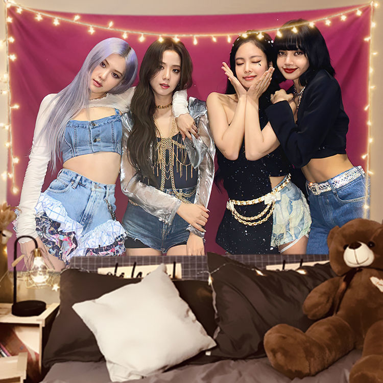 Tấm Vải Treo Tường Trang Trí Hình Nhóm Nhạc Blackpink | BigBuy360 - bigbuy360.vn