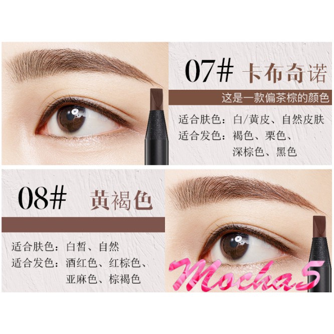 Chì xé kẻ mày HAOZHUANG Make Up Milano Eyebrow Pencil cao cấp chống nước siêu mịn siêu bền | BigBuy360 - bigbuy360.vn
