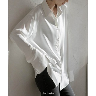 Áo sơ mi cotton lụa trơn