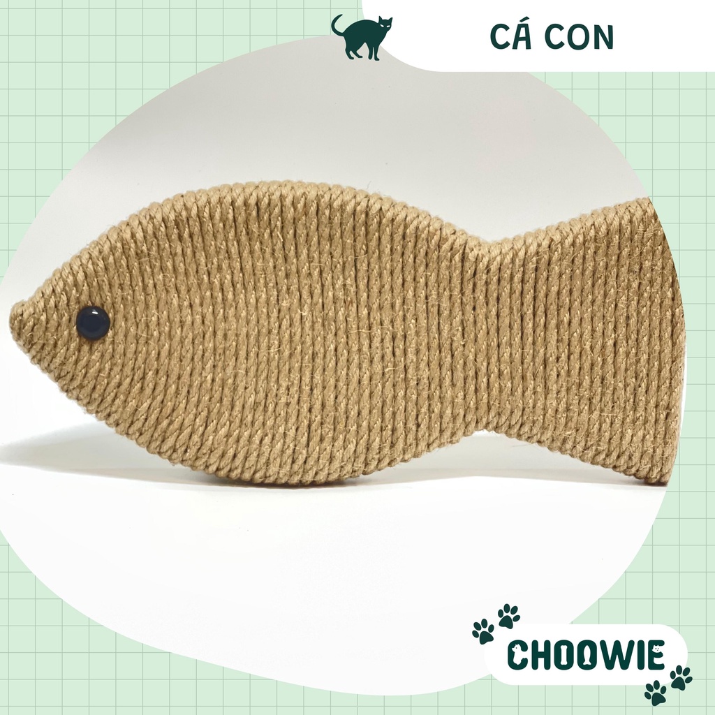 Đồ chơi bàn cào móng cho mèo hình cá Size S, M Choowie Pet Shop
